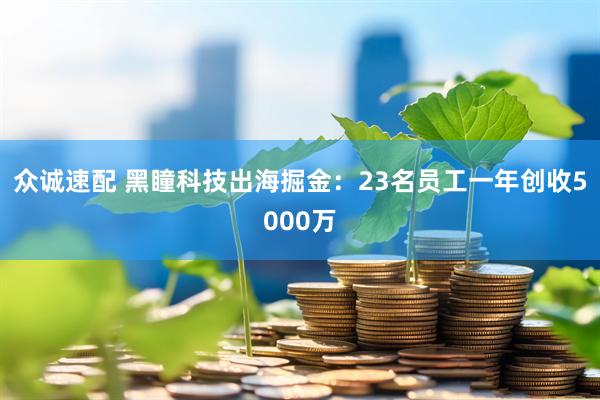 众诚速配 黑瞳科技出海掘金：23名员工一年创收5000万